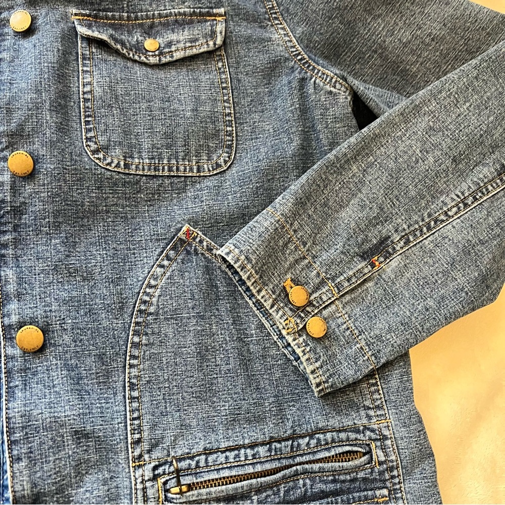 Ralph Lauren jeans utility barn denim artists jacket coat lovely shape! M - Picture 14 of 14